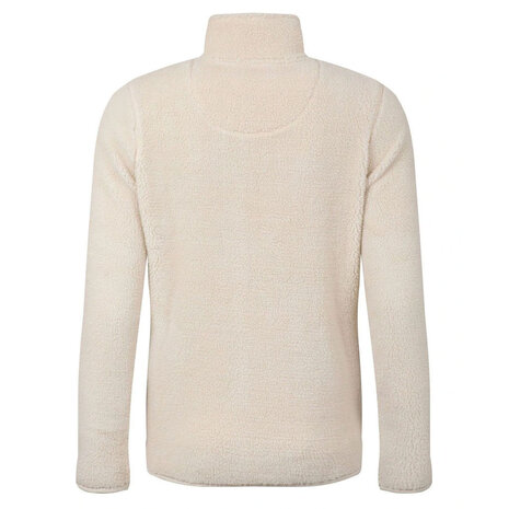 Weird Fish Lucille Lightweight Full Zip Borg Ecru Fleece Vest Dames