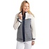Zoe Full Zip Striped Colour Block Macaroni Ecru Vest Dames