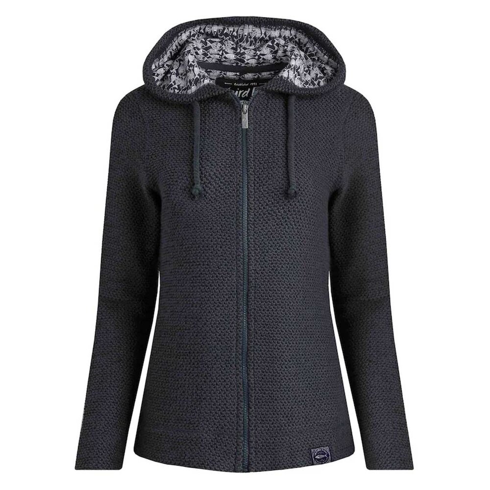 Weird Fish Chicoa Full Zip Macaroni Hoodie Navy Vest Dames