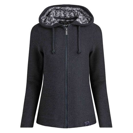 Weird Fish Chicoa Full Zip Macaroni Hoodie Navy Vest Dames