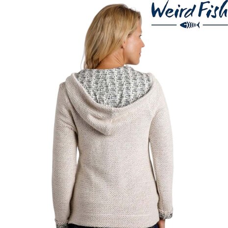 Weird Fish Chicoa Full Zip Macaroni Hoodie Ecru Vest Dames