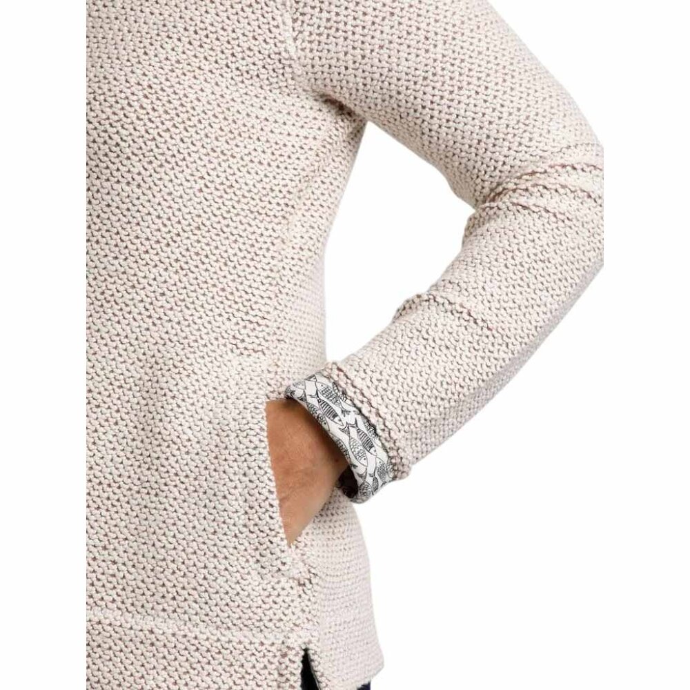 Weird Fish Chicoa Full Zip Macaroni Hoodie Ecru Vest Dames