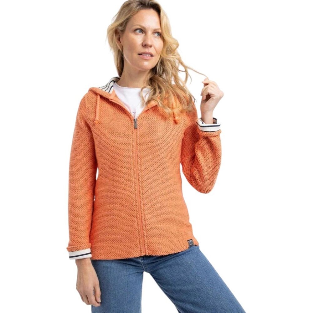 Weird Fish Chicoa Full Zip Macaroni Hoodie Apricot Vest Dames