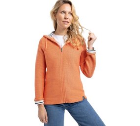 Weird Fish Chicoa Full Zip Macaroni Hoodie Apricot Vest Dames