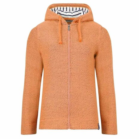 Weird Fish Chicoa Full Zip Macaroni Hoodie Apricot Vest Dames