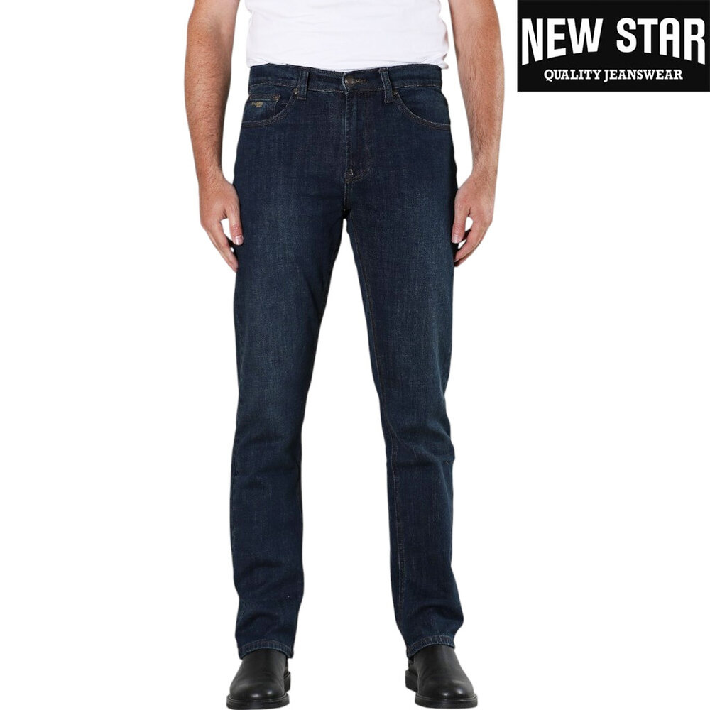 New Star NOS Jacksonville Stretch Denim Dark Used Jeans Heren