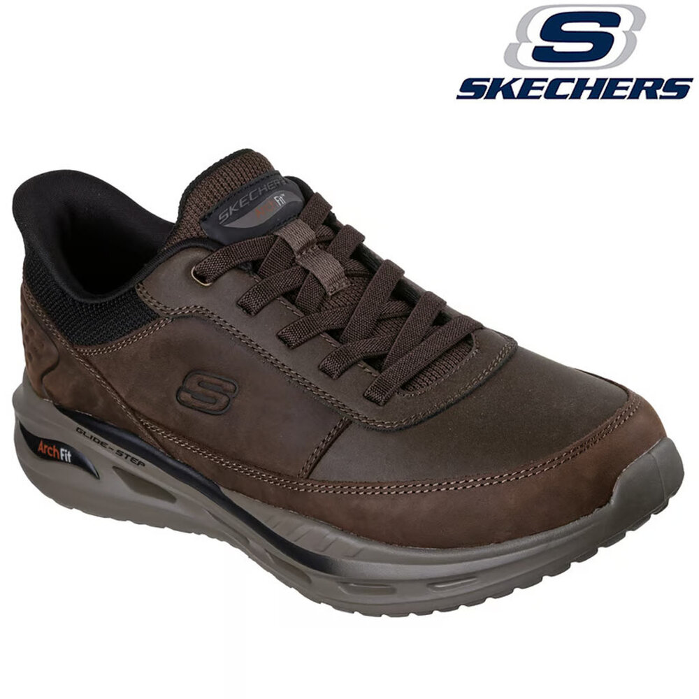 Skechers Slip-ins Arch Fit Orvan Moxley Cacao Wandelschoenen Heren