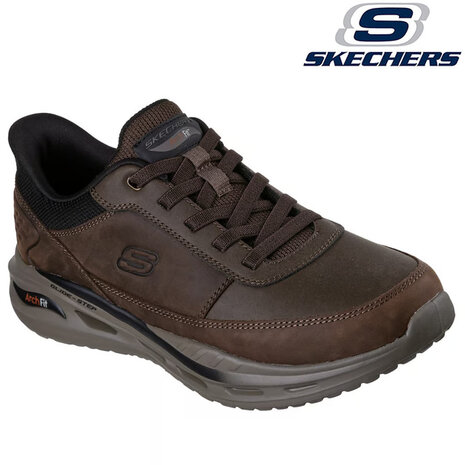Skechers Slip-ins Arch Fit Orvan Moxley Cacao Wandelschoenen Heren