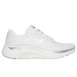 Skechers Arch Fit 2.0 Glow White Silver Wandelsneakers Dames