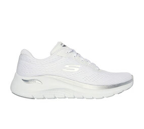 Skechers Arch Fit 2.0 Glow White Silver Wandelsneakers Dames