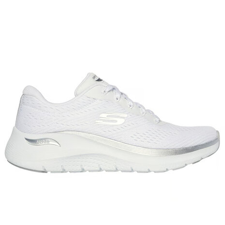 Skechers Arch Fit 2.0 Glow White Silver Wandelsneakers Dames