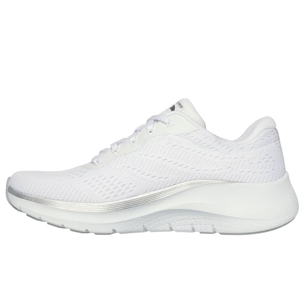 Skechers Arch Fit 2.0 Glow White Silver Wandelsneakers Dames