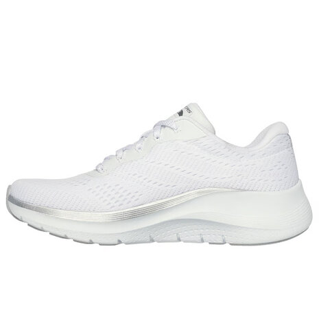 Skechers Arch Fit 2.0 Glow White Silver Wandelsneakers Dames
