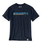 Carhartt Irvine Layered Logo Navy T-Shirt Heren