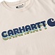 Carhartt Irvine Layered Logo Oat Milk T-Shirt Heren