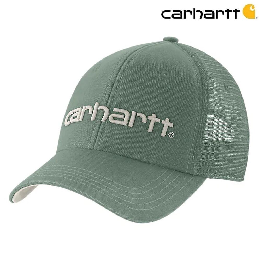 Carhartt Canvas Mesh Logo Graphic Green Slate Malt Cap