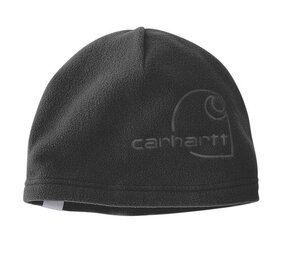 Carhartt Fleece Black Met Logo In Reliëf Muts Heren