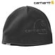 Carhartt Fleece Black Met Logo In Reliëf Muts Heren