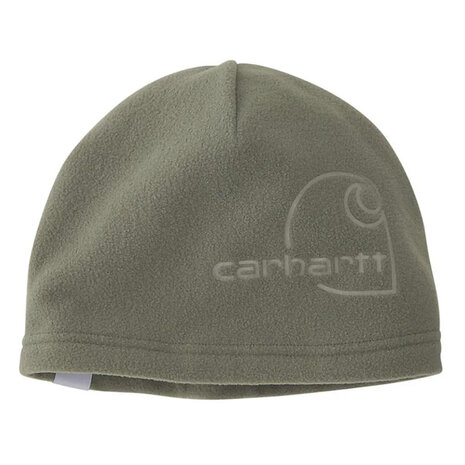 Carhartt Fleece Dusty Olive Met Logo In Reliëf Muts Heren