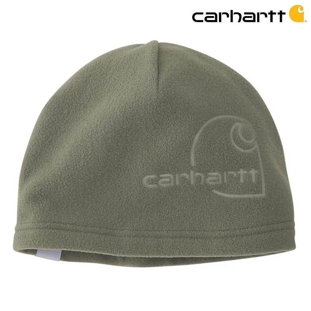 Carhartt Fleece Dusty Olive Met Logo In Reliëf Muts Heren