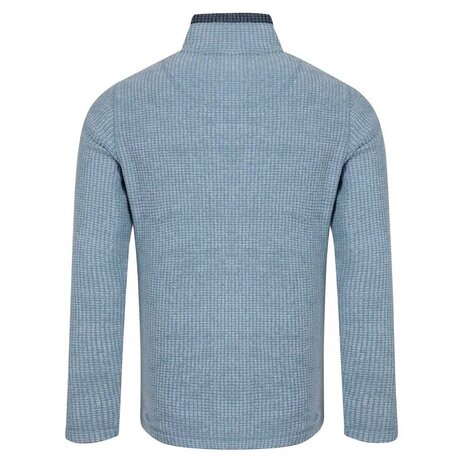 Weird Fish Shires Full Zip Grid Light Blue Fleece Vest Heren