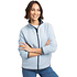 Ariana Full Zip Grid Cool Blue Fleece Vest Dames