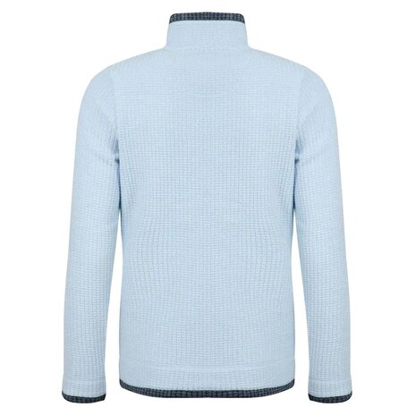 Weird Fish Ariana Full Zip Grid Cool Blue Fleece Vest Dames