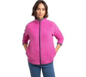 Weird Fish Ariana Full Zip Grid Gerbera Fleece Vest Dames