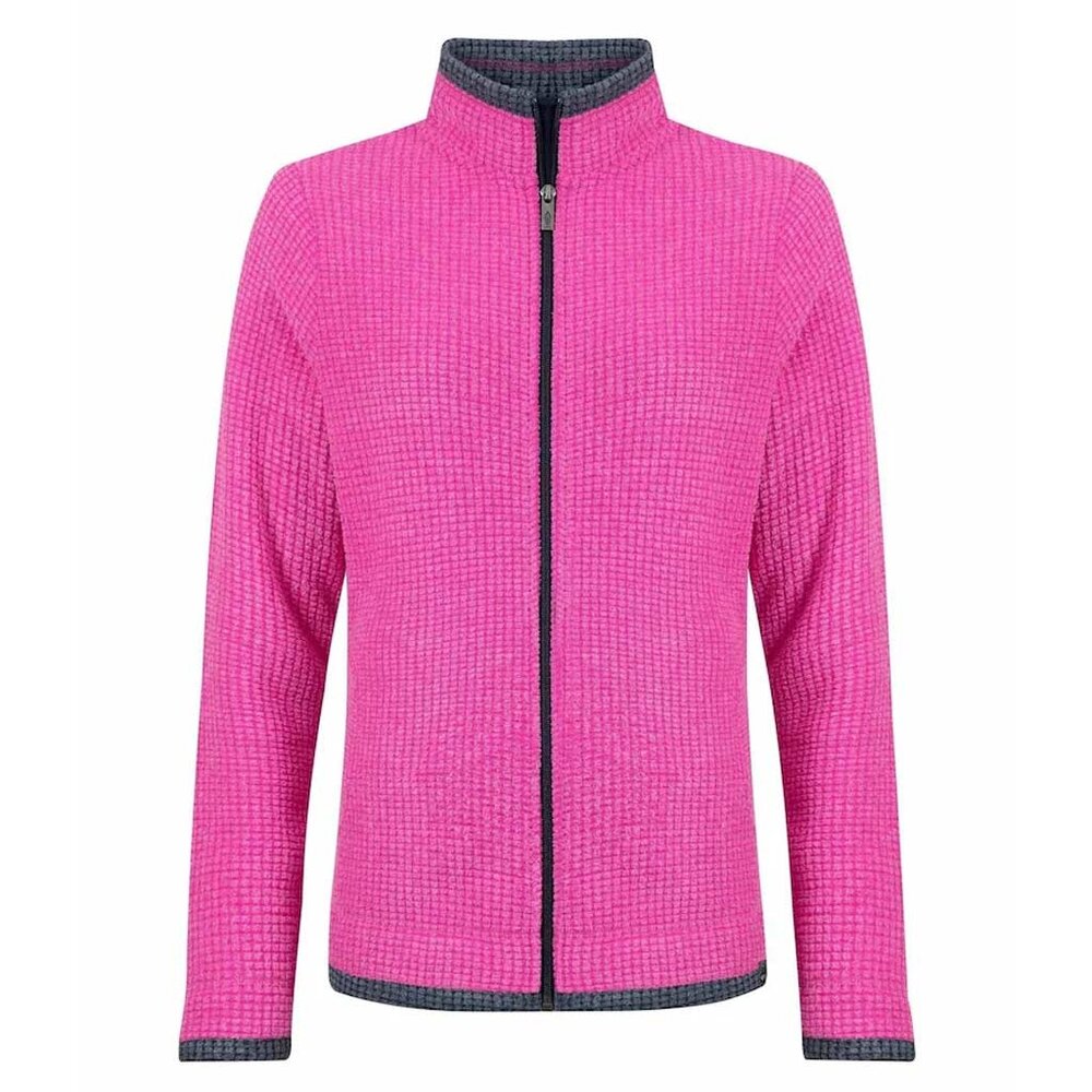 Weird Fish Ariana Full Zip Grid Gerbera Fleece Vest Dames