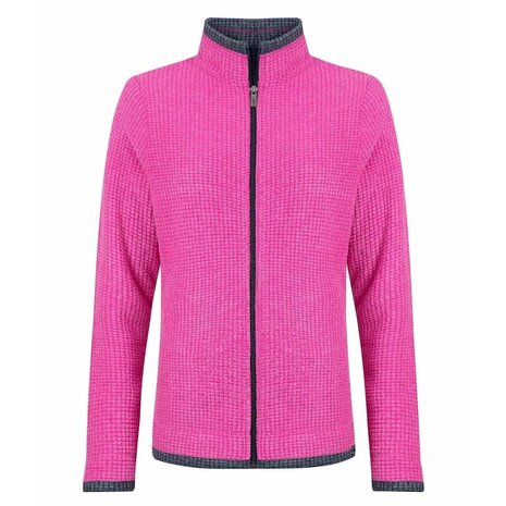 Weird Fish Ariana Full Zip Grid Gerbera Fleece Vest Dames