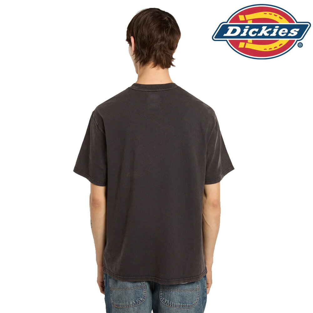 Dickies Plentywood Acid Wash Black Short Sleeve T-Shirt Heren