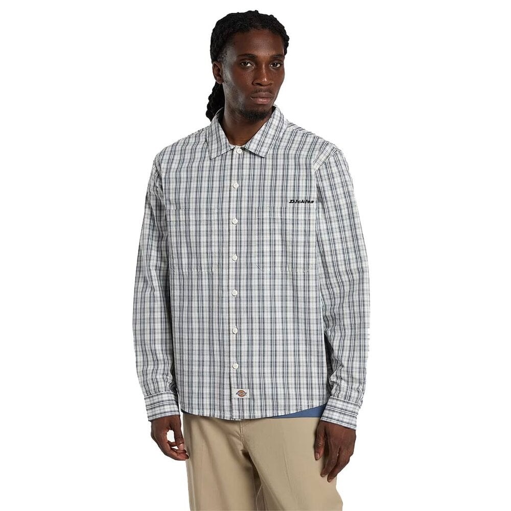 Dickies Wellsville Egret Long Sleeve Shirt Heren