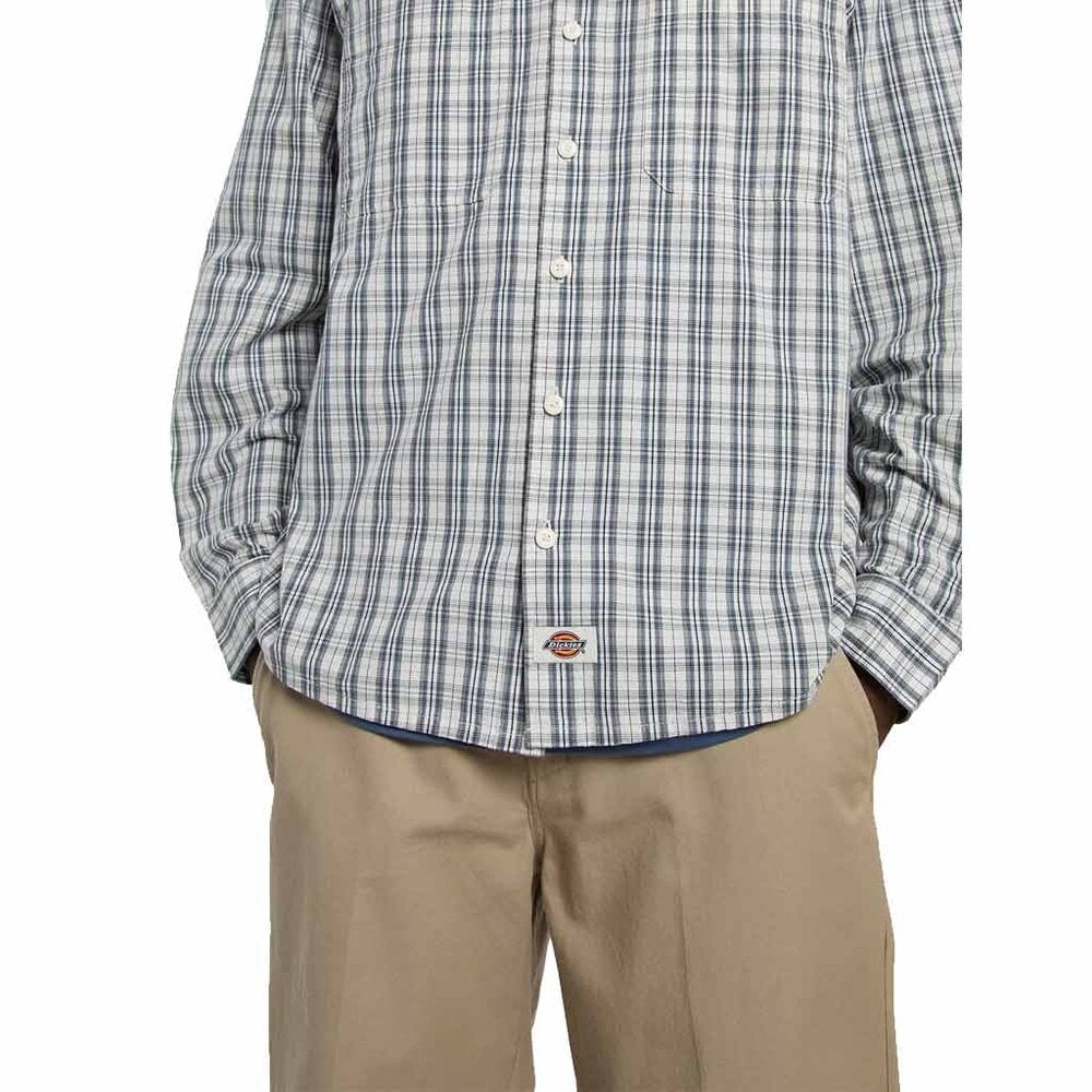 Dickies Wellsville Egret Long Sleeve Shirt Heren