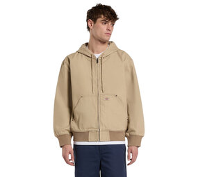 Dickies Unlined Canvas Desert Sand Hooded Bomber Jack Heren