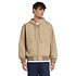Unlined Canvas Desert Sand Hooded Bomber Jack Heren
