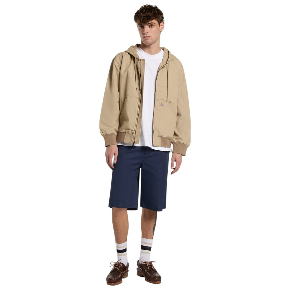 Dickies Unlined Canvas Desert Sand Hooded Bomber Jack Heren