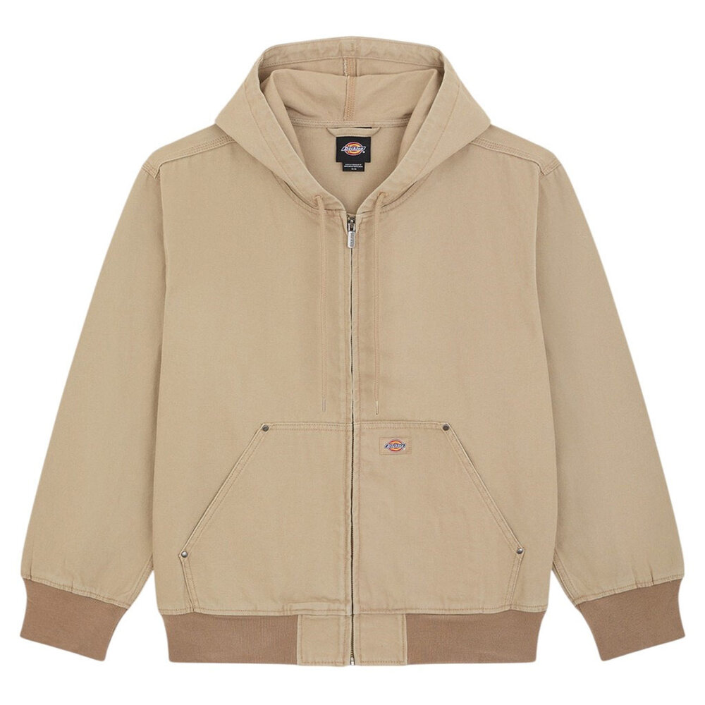 Dickies Unlined Canvas Desert Sand Hooded Bomber Jack Heren