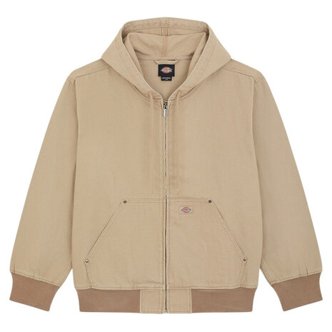 Dickies Unlined Canvas Desert Sand Hooded Bomber Jack Heren