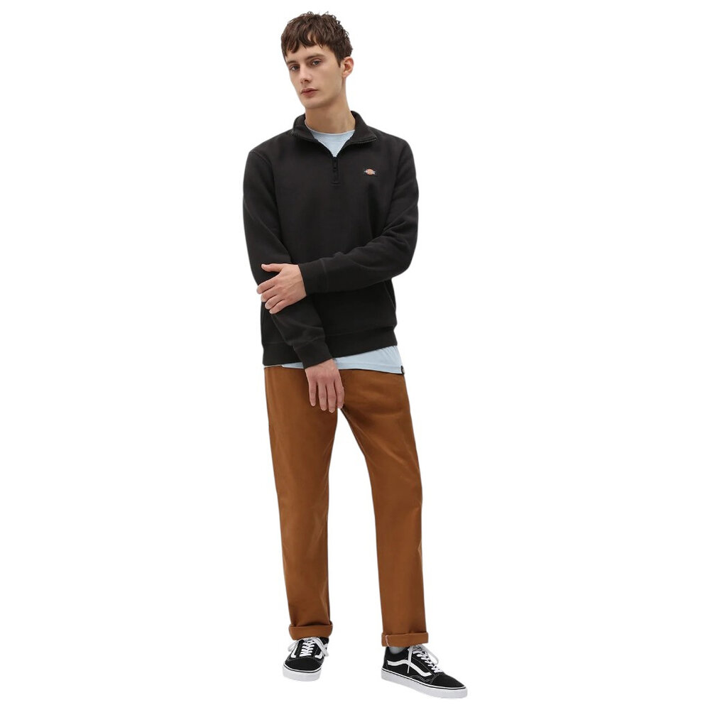 Dickies Oakport Black Quarter Zip Hoodie Heren
