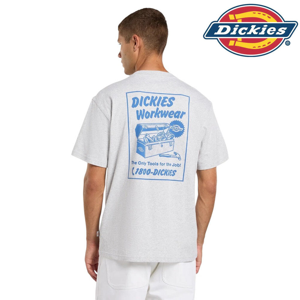Dickies Dry Ridge Light Grey Short Sleeve T-Shirt Heren