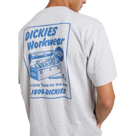 Dickies Dry Ridge Light Grey Short Sleeve T-Shirt Heren