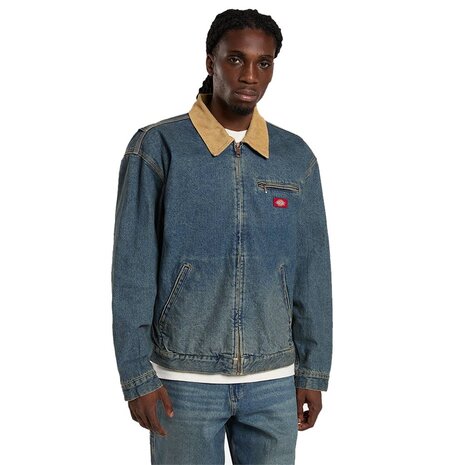 Dickies Denim Khaki Tinted Blue Painter Jacket Heren