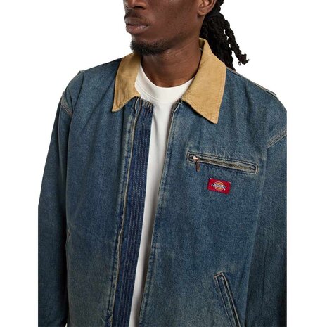 Dickies Denim Khaki Tinted Blue Painter Jacket Heren