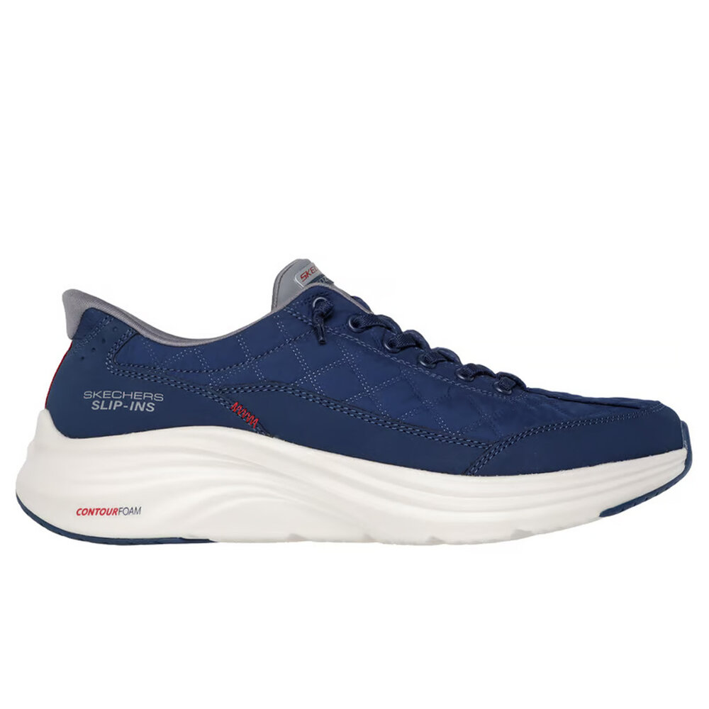 Skechers Slip-Ins Contour Foam Cozy Navy Gray Wandelsneakers Heren