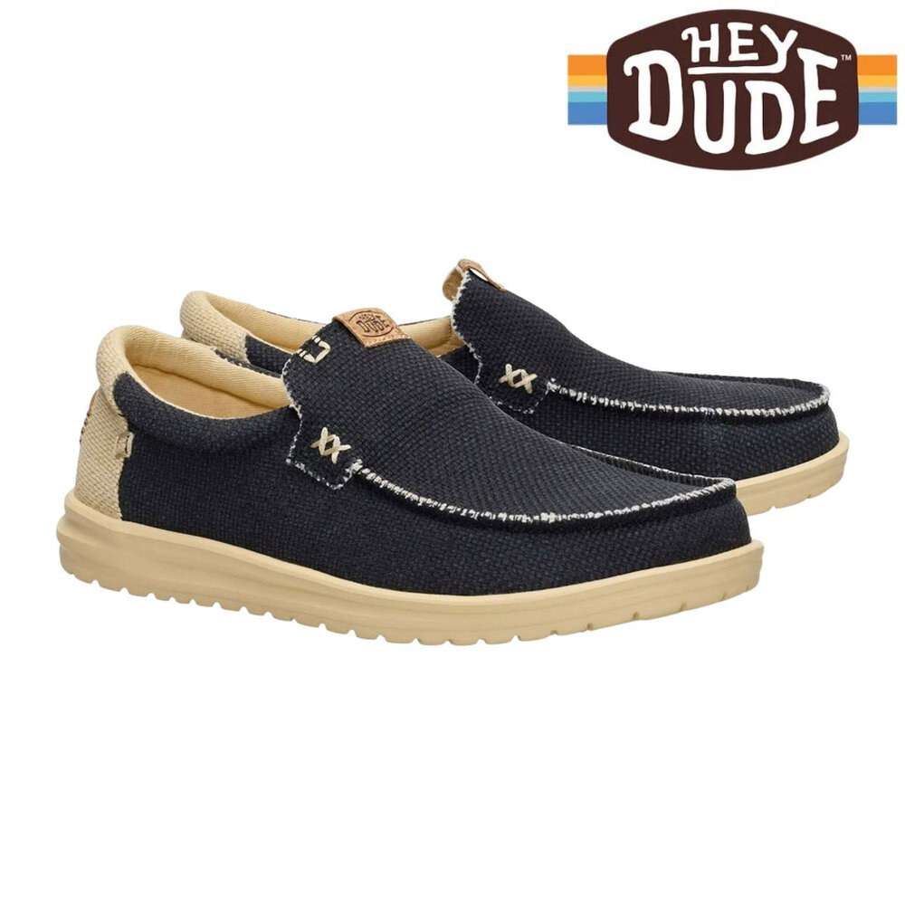 Hey Dude Mikka Braided Black/Boulder Tan Instappers Heren