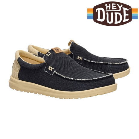 Hey Dude Mikka Braided Black/Boulder Tan Instappers Heren