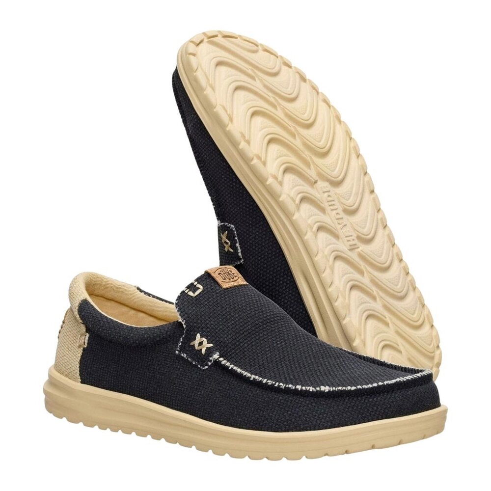 Hey Dude Mikka Braided Black/Boulder Tan Instappers Heren