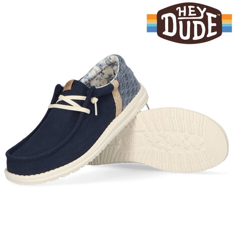 Hey Dude Wally Funk Summer Stitch Navy Blazer/Multi Instappers Heren