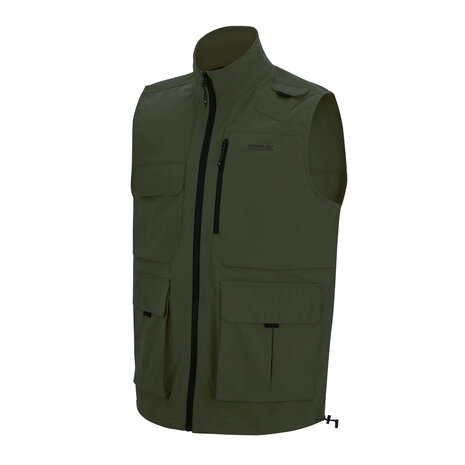 Regatta Anti-Insect Travel Light Dark Khaki Bodywarmer Heren