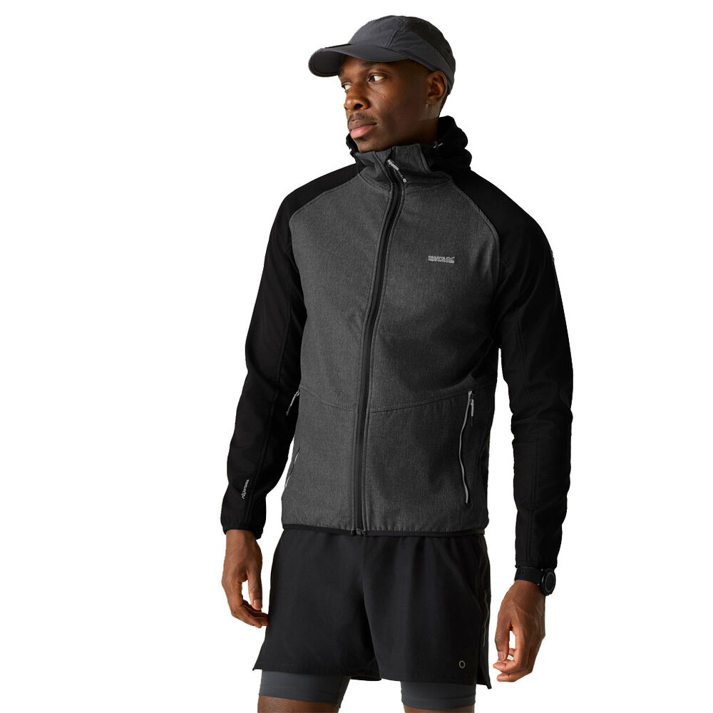 Regatta Arec Ash Marl Black Softshell Jas Heren